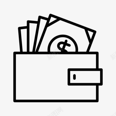火焰美元图标钱包美元收入图标