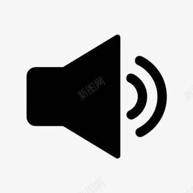 播放电影图标中等音量媒体多媒体图标
