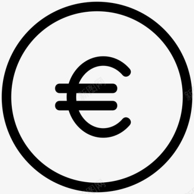 矢量银行欧元银行商业图标
