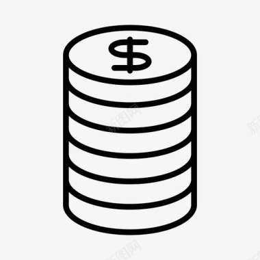 火焰美元图标硬币货币美元图标