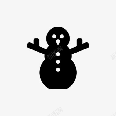 圣诞雪人雪人圣诞节装饰图标
