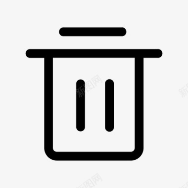 公共标识红删除取消文档图标