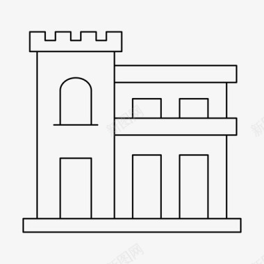 城堡宫殿建筑城堡图标