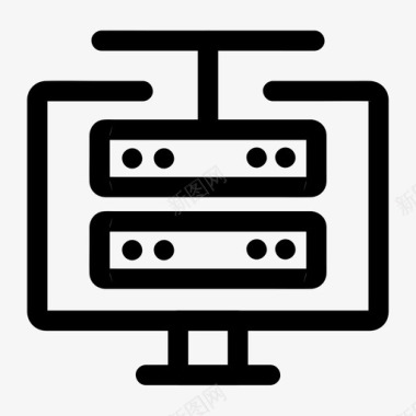 服务器计算机服务器数据库网络图标
