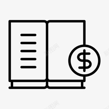 火焰美元图标书美元教育图标