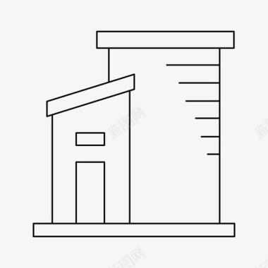 地产房屋建筑物住宅图标