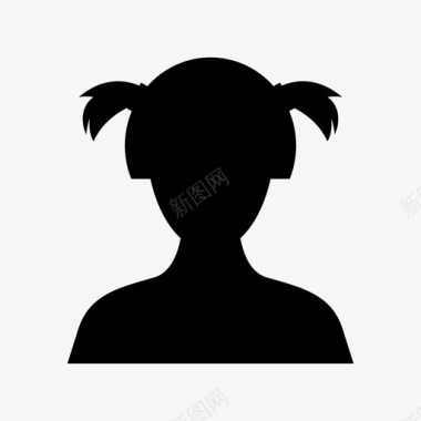 火焰人女孩人类人图标