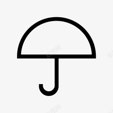 天气伞保护雨图标