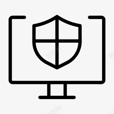 计算机计算机安全防病毒屏蔽图标