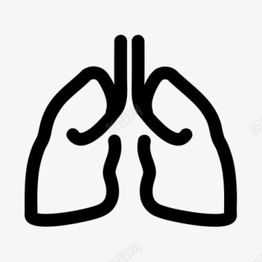 解剖学肺脏学解剖学肺图标