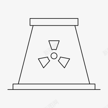 放射性光芒核能能源工业图标
