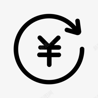 公共标识红货币金融付款图标