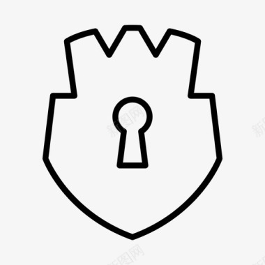 皇家盾徽章钥匙图标