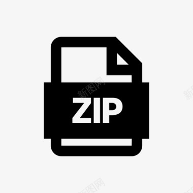 文档zip数据文档图标