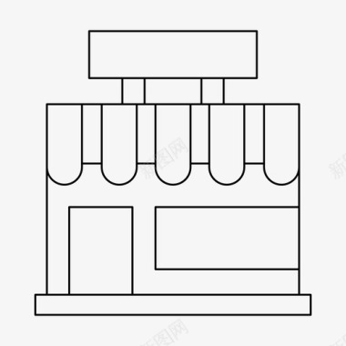 商场百货商店商场市场图标