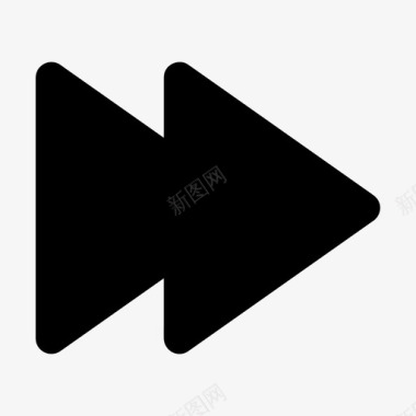 播放电影图标前进快速媒体图标