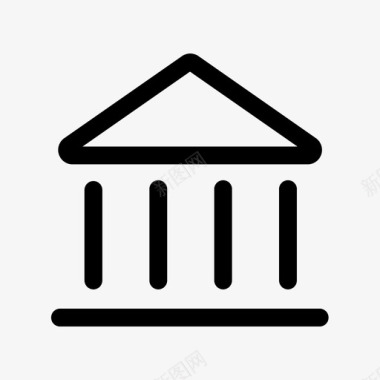 公共标识红学校教育学习图标