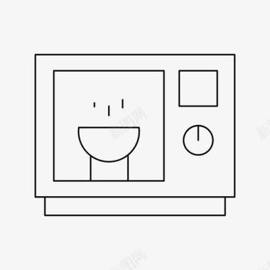 厨房烤箱设备微波炉电器烹饪图标