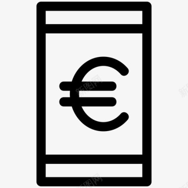 欧元图标欧元银行商业图标