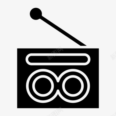 音乐无线电通讯电子图标