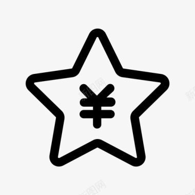 公共标识红明星奖项圣诞节图标