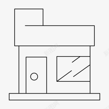 商场百货商店商场市场图标