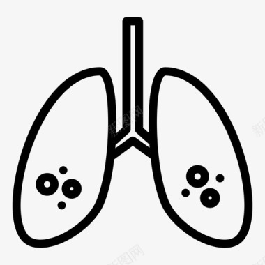 肾脏器官肺冠状病毒器官图标