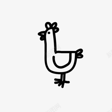 母鸡手绘家图标