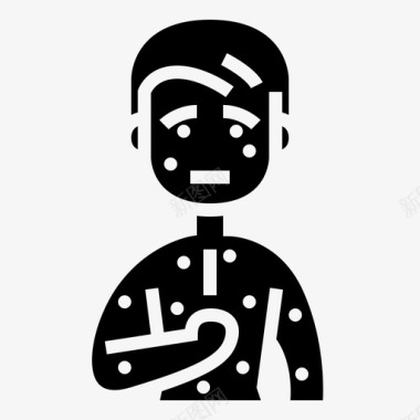 皮肤病溃疡过敏皮肤病免疫图标