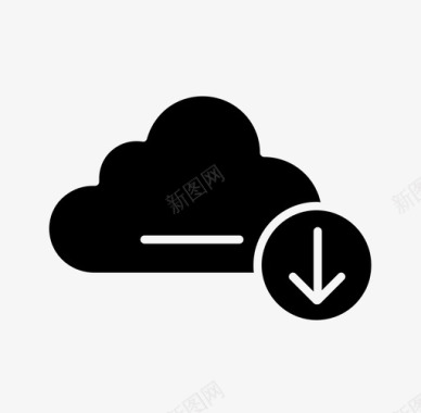 服务器云下载向下箭头保存图标