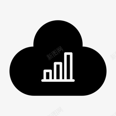 矢量数据分析图标云数据分析网络图标