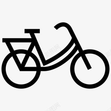 轮子自行车时髦的交通工具图标