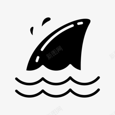 鲨鱼海豚海洋图标