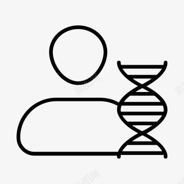 DNA人类dna克隆遗传学图标