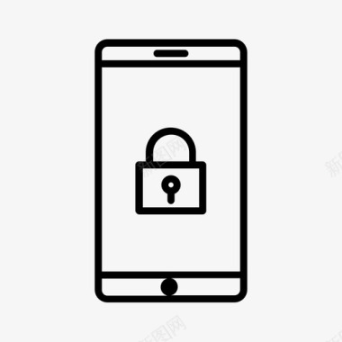 智能锁移动锁安全智能手机图标