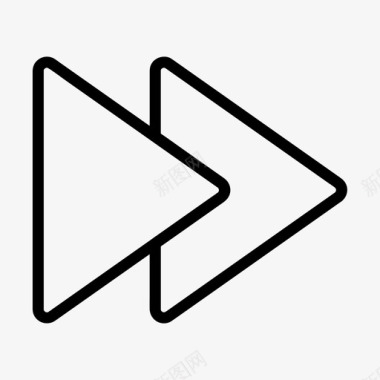 播放电影图标前进快速媒体图标