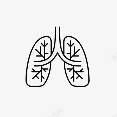 肺积水肺冠状病毒感染图标