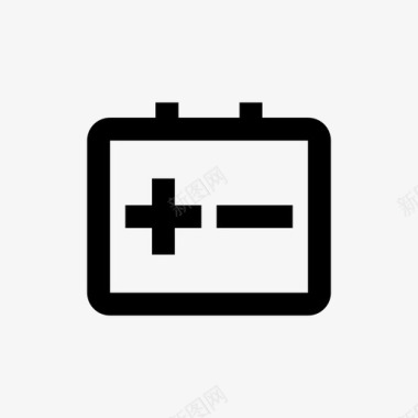 纯色移动电源电池充电电动图标