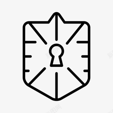 皇家盾徽章锁图标