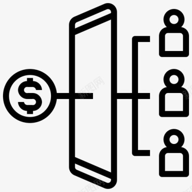 梦想基金成本佣金营销图标