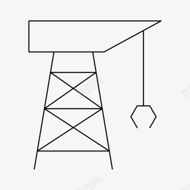 升降帘起重机建筑设备图标