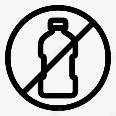 公共环境设计塑料禁令生态环境图标