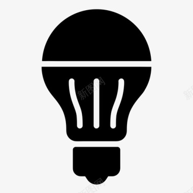 能源图标led灯泡能源灯图标