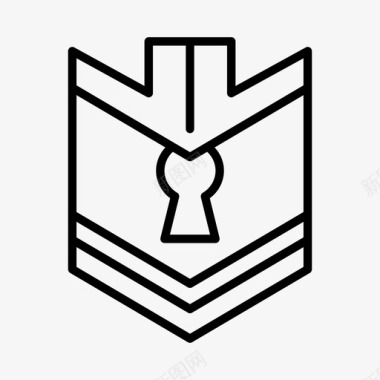 皇家盾徽章锁图标