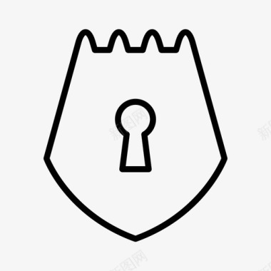 皇家盾徽章锁图标