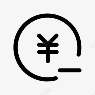 公共标识红货币商业硬币图标