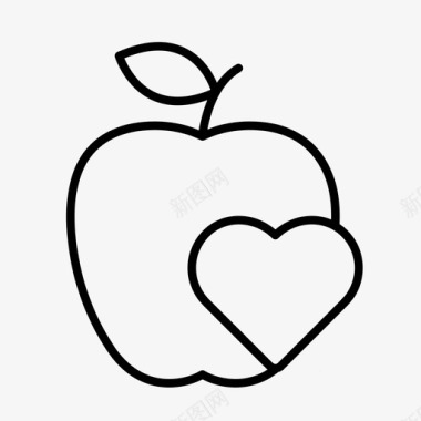 心苹果心食品水果图标