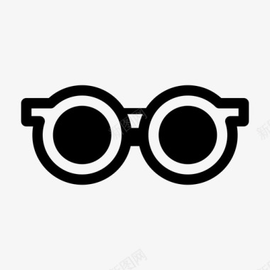圆形太阳镜太阳镜眼睛眼镜图标