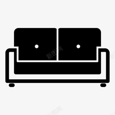 休闲沙发椅子家具图标