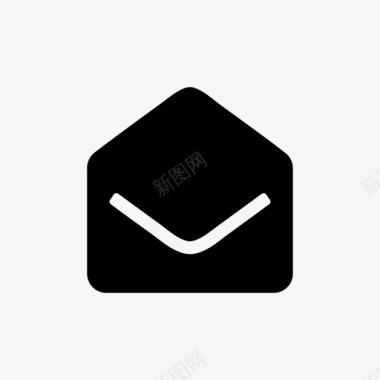 平面图家装收件箱电子邮件信件图标